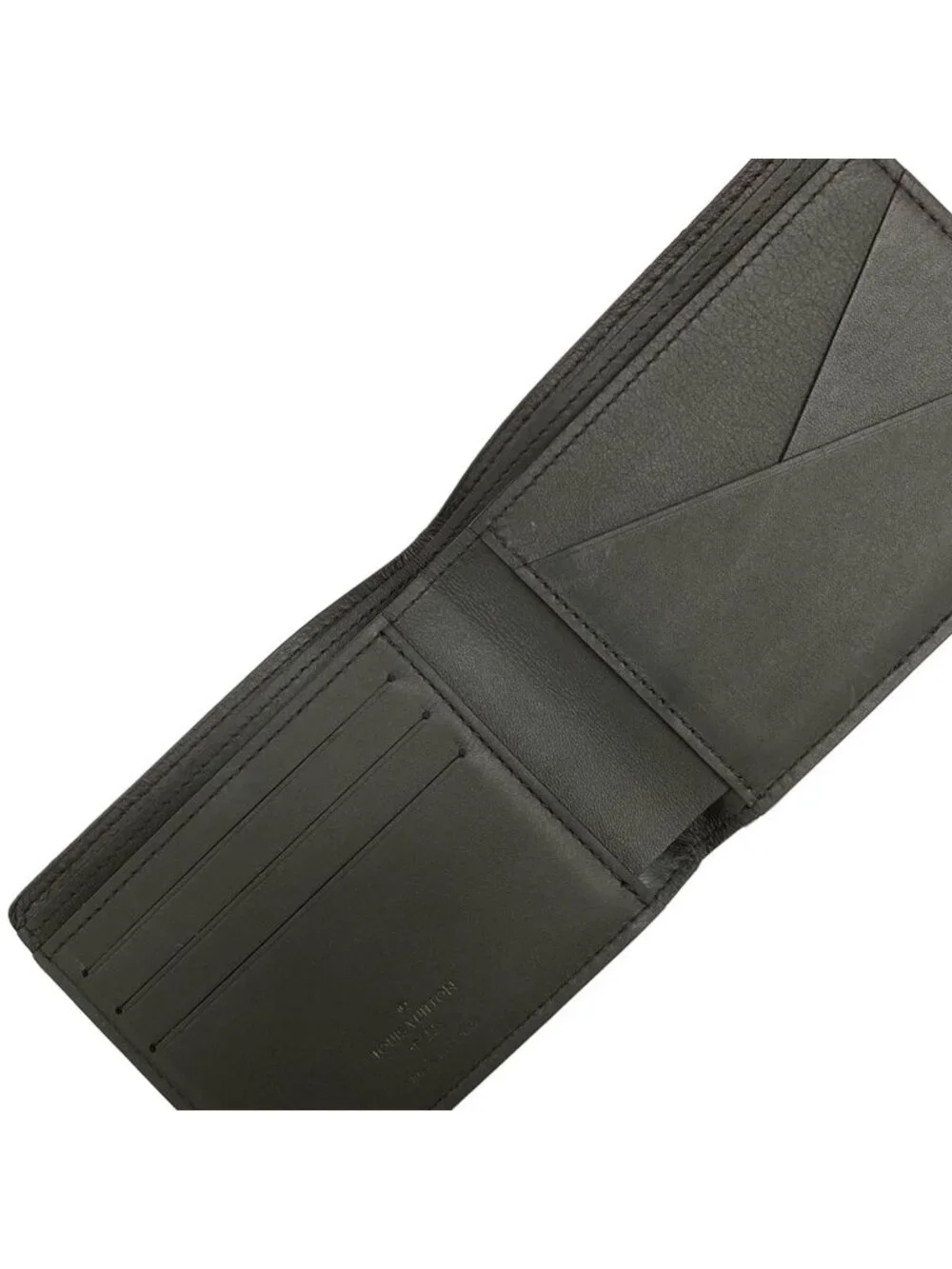 Louis Vuitton Billfold Monogram Shadow Portefeuille Multiple Noir Leather Wallet